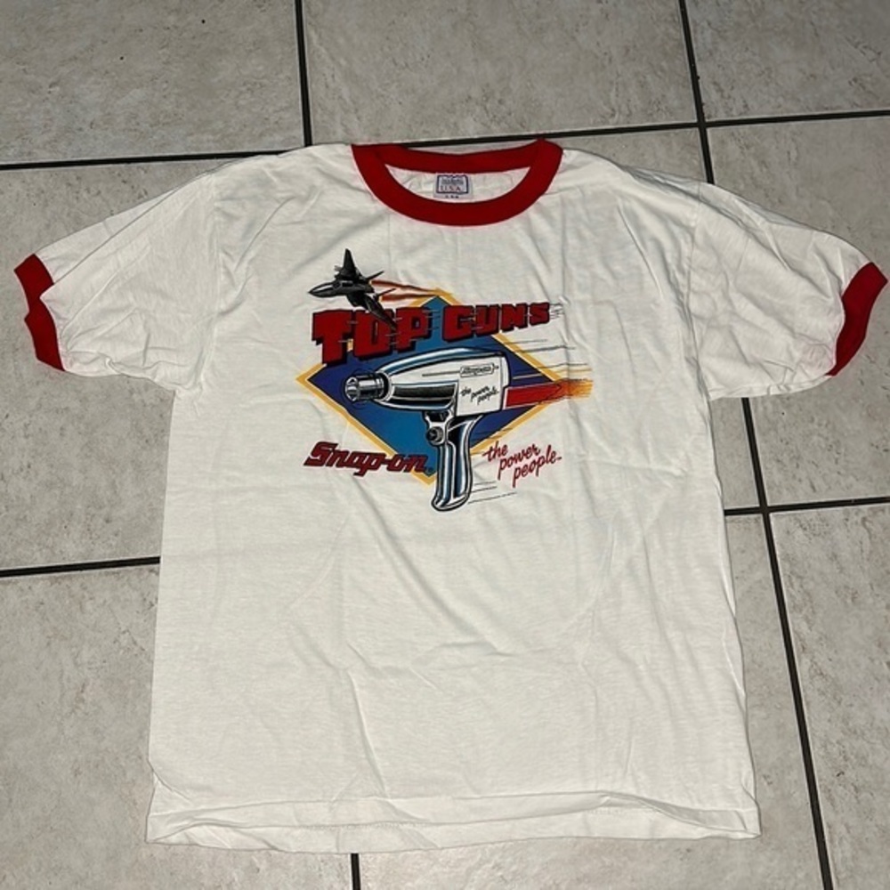 Top Guns Snap on The Power People vintage single stitch tshirt nwot‎ - Picture 2 of 6